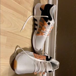 Adidas white black and pink